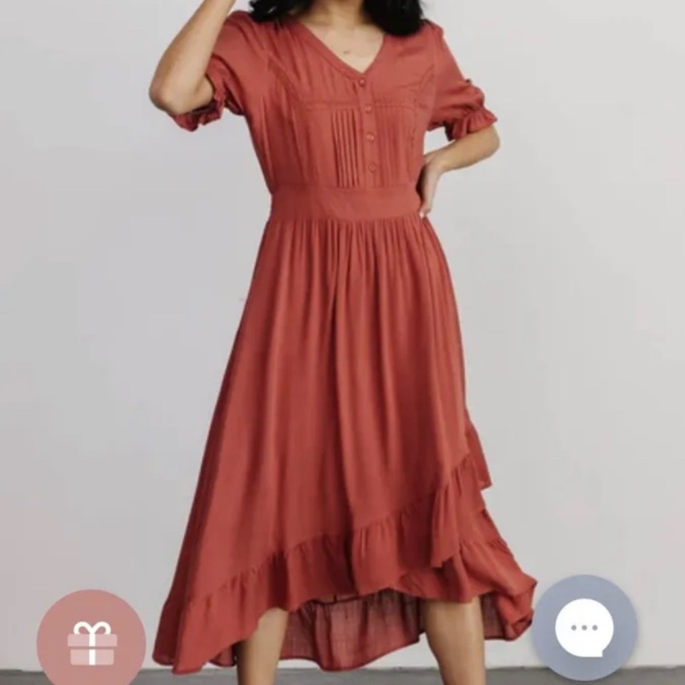 Baltic Born Hannah Dress in Rust